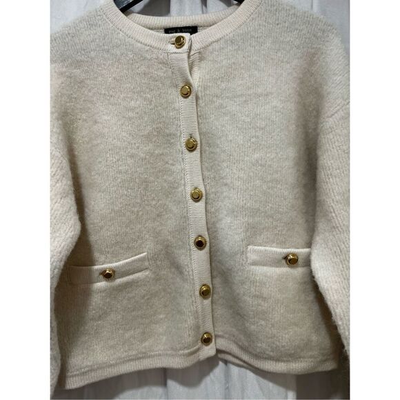 Rag & Bone Women's Cream Kaia Bouclé Cardigan Sweater Top Size Small NWOT - Picture 7 of 8
